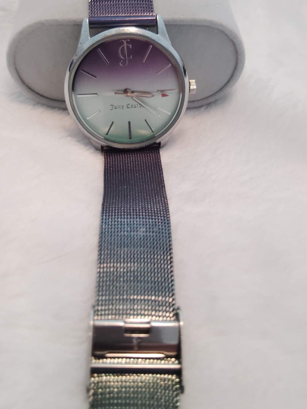 Juicy Couture Black Label Gradient Dial Mesh Strap Purple/Teal Women's Watch - Picture 6 of 9